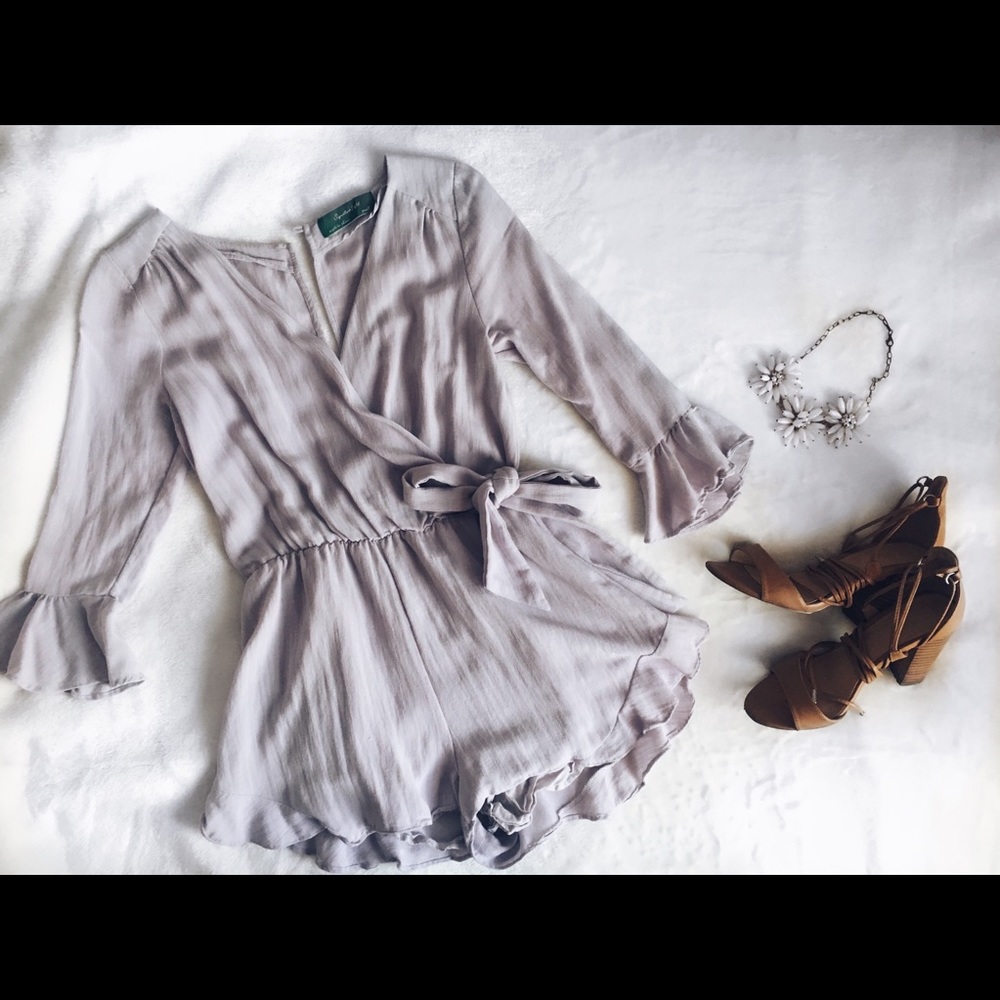 Light Lilac Grey Romper